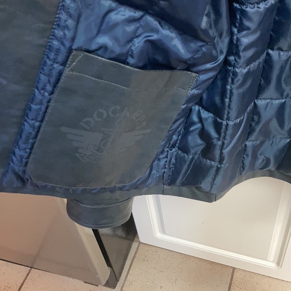 Dockers New Men’s Navy leather jacket Size XL - Picture 5 of 13